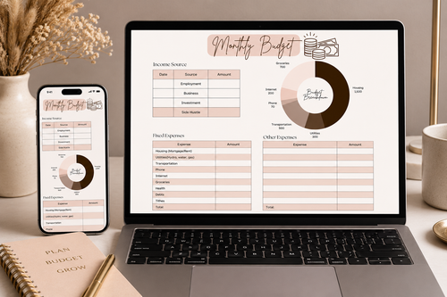 Minimalist Classy Monthly Budget