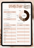 Minimalist Classy Monthly Budget